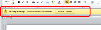 enable macros document